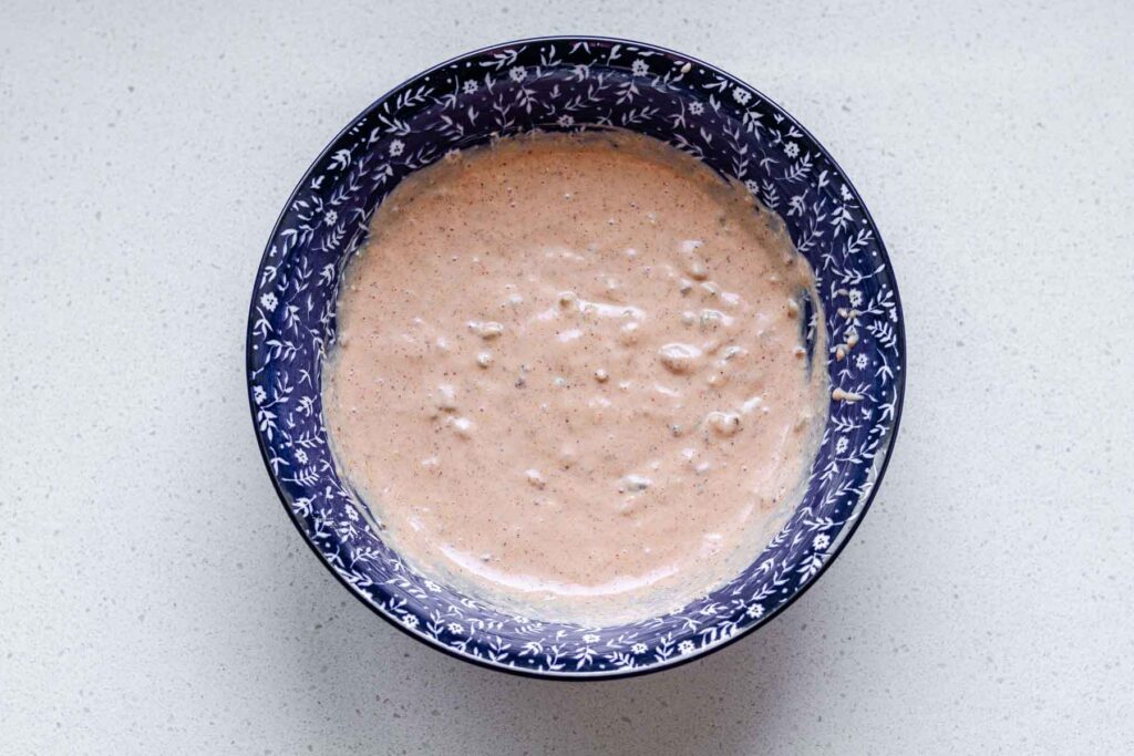 Burger sauce in a bowl.